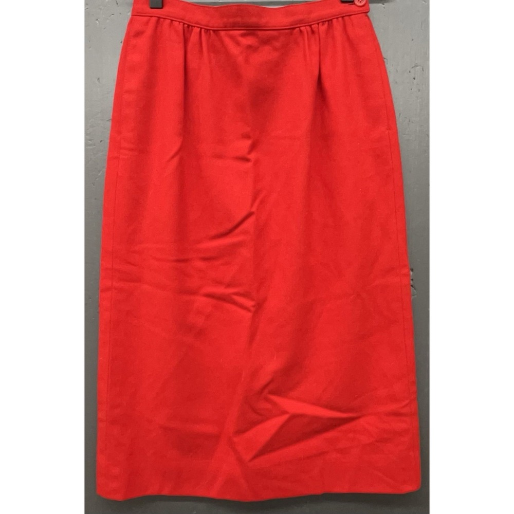 Vtg 80s Pendleton Skirt 4 Red Virgin Wool Pockets Lined Preppy Classic Christmas